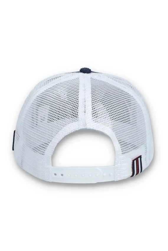 Gorra Cody de pana con parte trasera de malla y gráfico bordado de Fila en azul marino