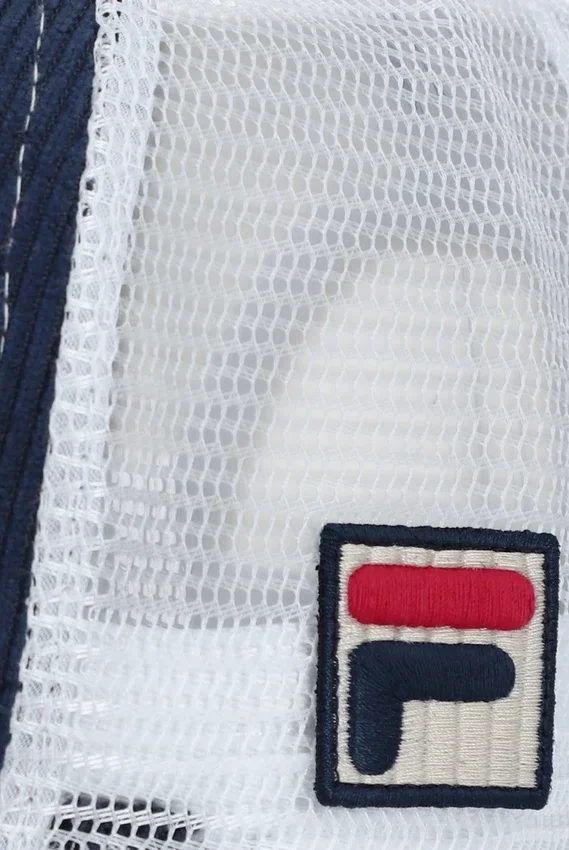 Gorra Cody de pana con parte trasera de malla y gráfico bordado de Fila en azul marino