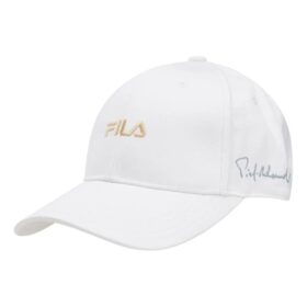 Gorra de béisbol informal blanca con el logotipo de Fila para hombre
