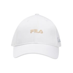 Gorra de béisbol informal blanca con el logotipo de Fila para hombre