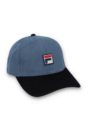Gorra de béisbol vintage de pana Clarke con bloques de color índigo