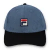 Gorra de béisbol vintage de pana Clarke con bloques de color índigo