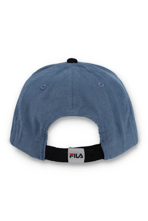 Gorra de béisbol vintage de pana Clarke con bloques de color índigo