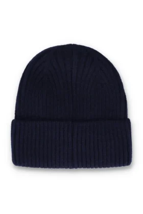 Gorro «Watchman» con vuelta de Fila en azul marino y diseño acanalado Ricco