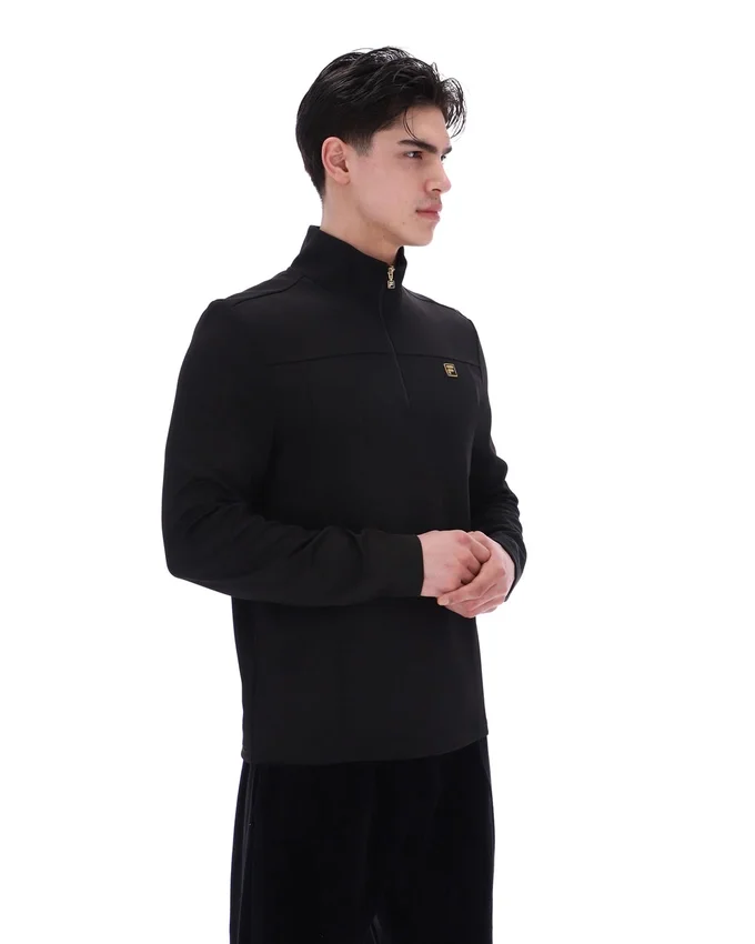 Hogan con cremallera de 1/4, negro