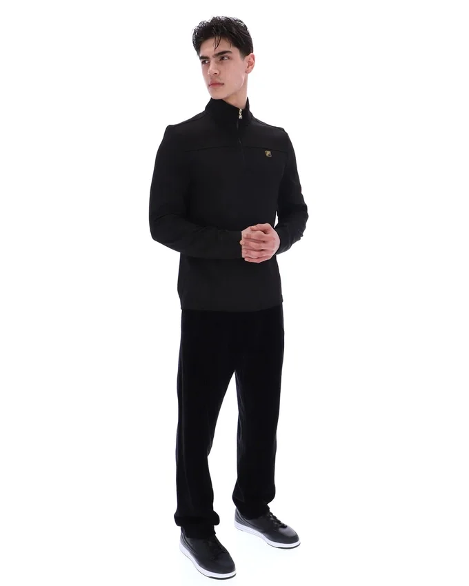 Hogan con cremallera de 1/4, negro