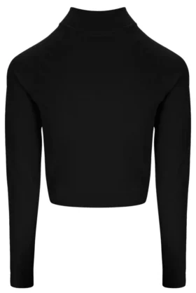 Jersey con cremallera de un cuarto Casa sin costuras en negro