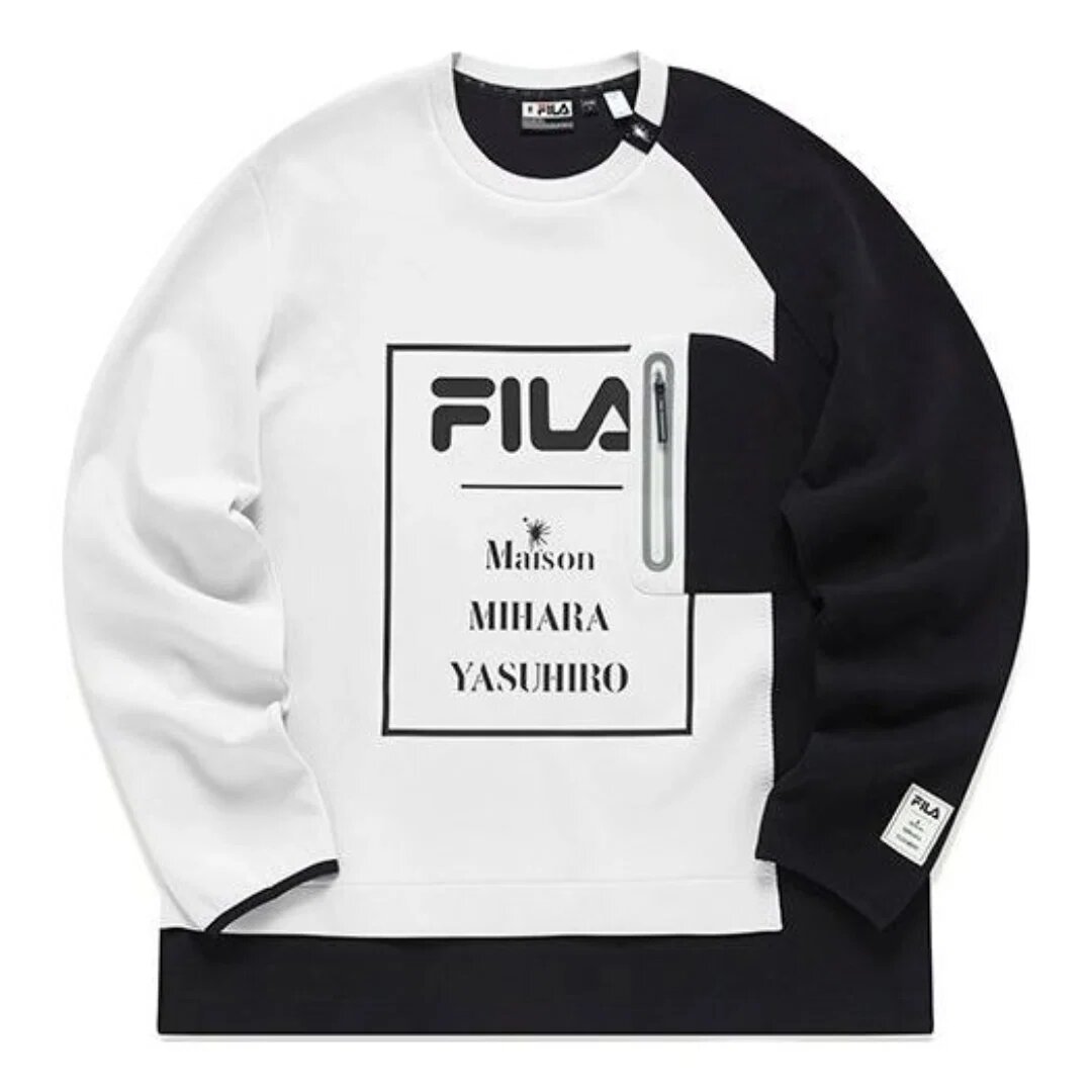 Jersey con estampado de letras Fila x Mihara Yasuhiro «Blanco-Negro»