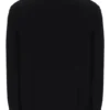 Jersey de punto texturizado Stevie negro con cuello de embudo y cremallera de 1/4