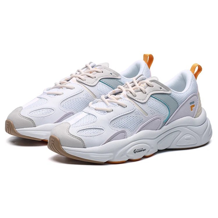 Mars 2 de caña baja: zapatillas de suela gruesa, beige/blanco
