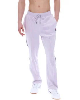 Pantalón de chándal de terciopelo Fio de corte recto en color lila brumoso