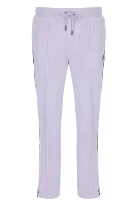 Pantalón de chándal de terciopelo Fio de corte recto en color lila brumoso