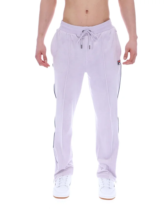 Pantalón de chándal de terciopelo Fio de corte recto en color lila brumoso