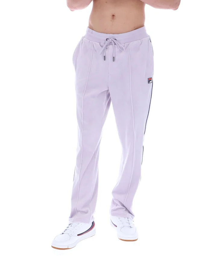 Pantalón de chándal de terciopelo Fio de corte recto en color lila brumoso