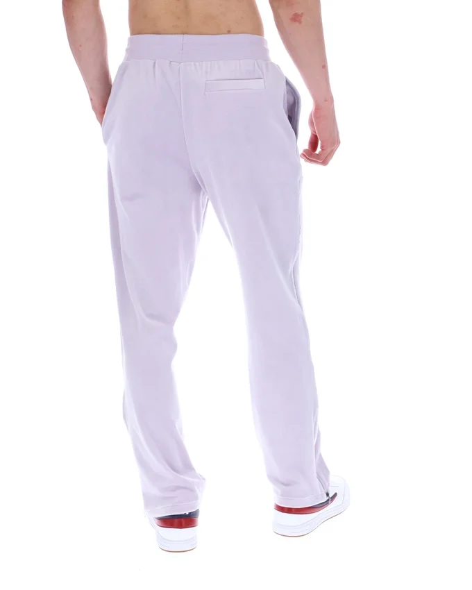 Pantalón de chándal de terciopelo Fio de corte recto en color lila brumoso