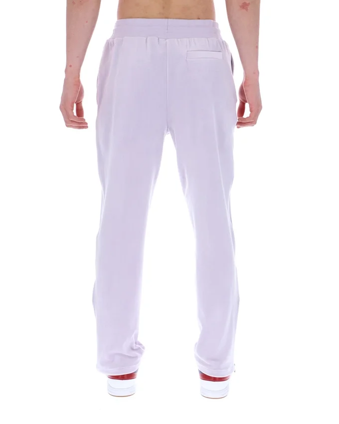 Pantalón de chándal de terciopelo Fio de corte recto en color lila brumoso