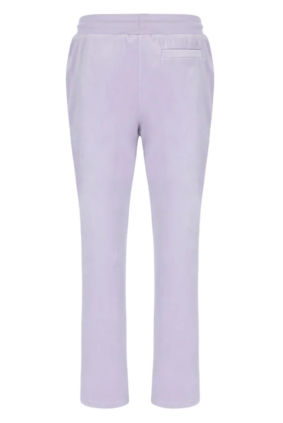 Pantalón de chándal de terciopelo Fio de corte recto en color lila brumoso