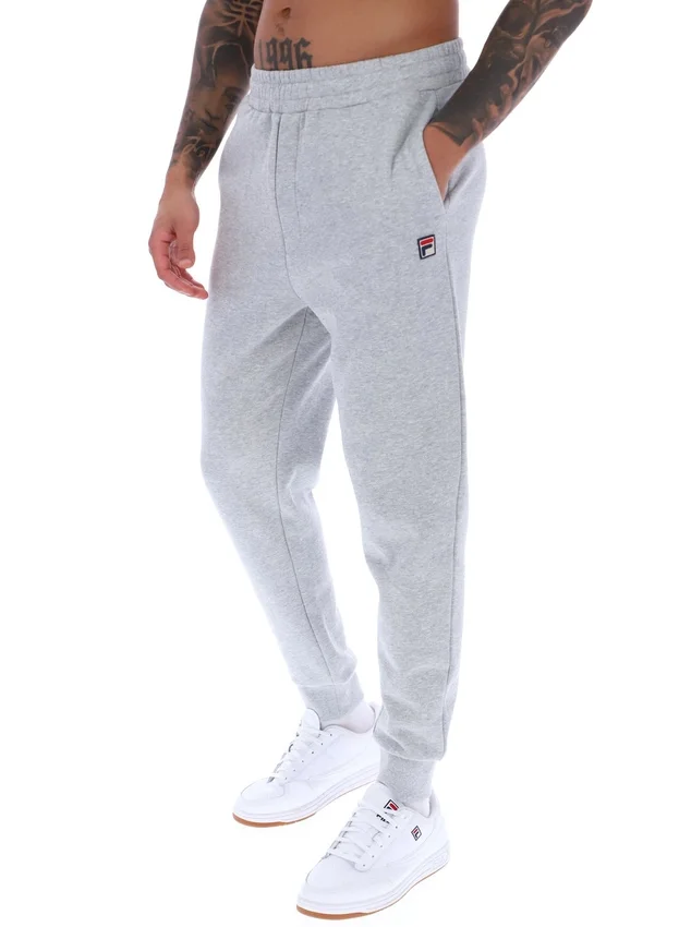 Pantalón de chándal Visconti con puños ribeteados en gris jaspeado