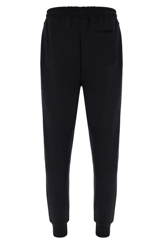 Pantalón deportivo Visconti negro con puños ribeteados