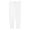 Pantalón informal de corte recto con logotipo para hombre, blanco