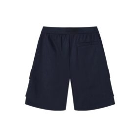 Pantalones cortos con bolsillo y letras del logotipo, para hombre, azul
