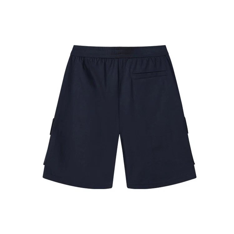 Pantalones cortos con bolsillo y letras del logotipo, para hombre, azul