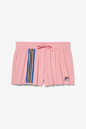 Pantalones cortos con detalle de cinta en rosa
