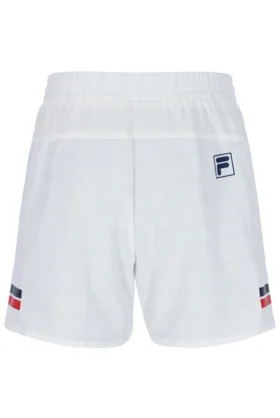 Pantalones cortos de tenis para hombre de 5″ con estampado blanco