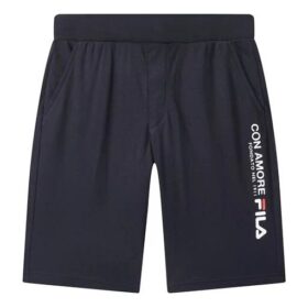 Pantalones cortos deportivos con estampado de letras del logotipo, azul