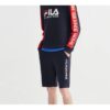 Pantalones cortos deportivos con estampado de letras del logotipo, azul