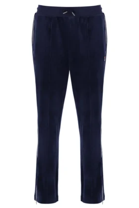 Pantalones de chándal rectos de terciopelo Fio azul marino de Fila