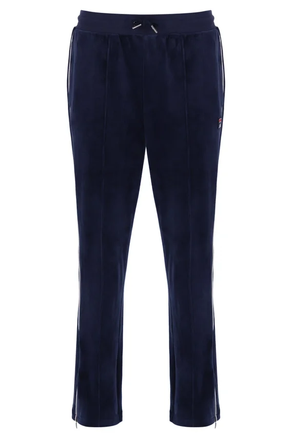 Pantalones de chándal rectos de terciopelo Fio azul marino de Fila