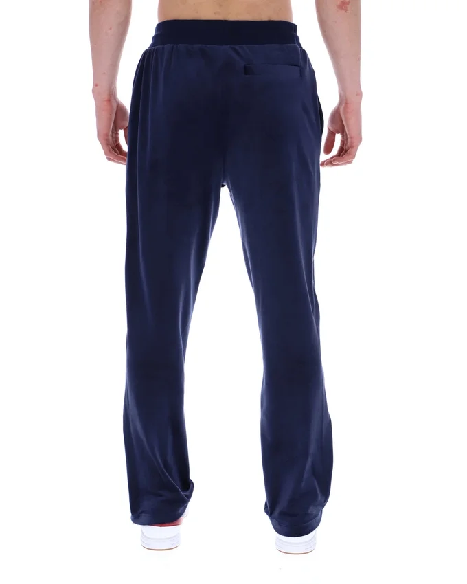 Pantalones de chándal rectos de terciopelo Fio azul marino de Fila