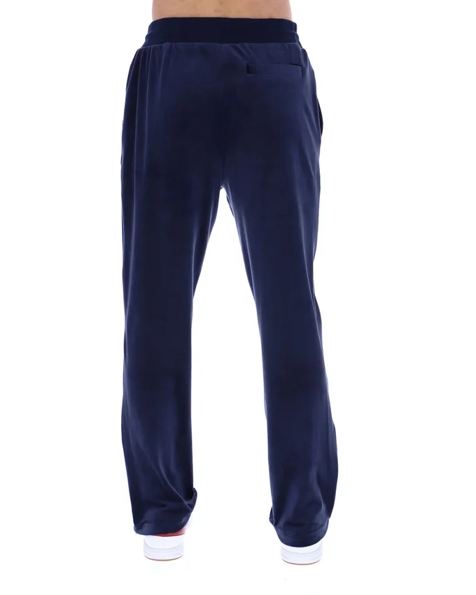 Pantalones de chándal rectos de terciopelo Fio azul marino de Fila