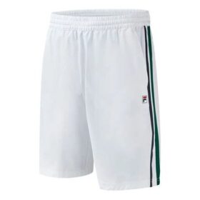 Pantalones de tenis transpirables con tejido lateral para hombre, blancos
