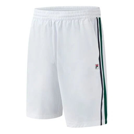 Pantalones de tenis transpirables con tejido lateral para hombre, blancos