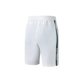 Pantalones de tenis transpirables con tejido lateral para hombre, blancos