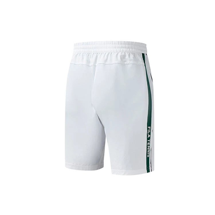 Pantalones de tenis transpirables con tejido lateral para hombre, blancos