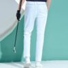 Pantalones deportivos casuales de corte ajustado y tejido ATHLETICS, color blanco