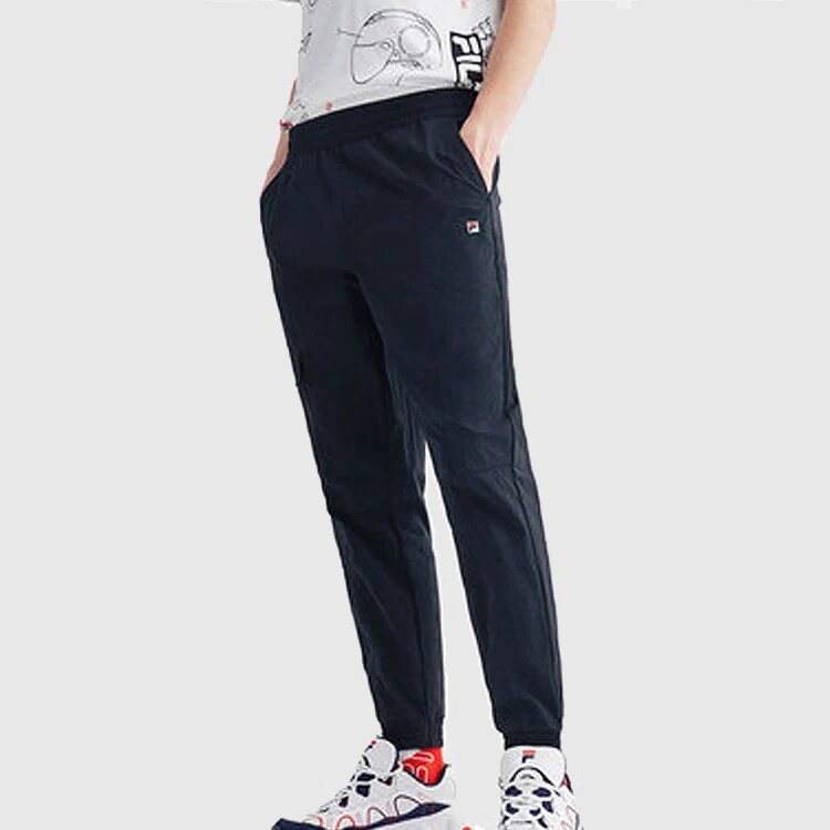 Pantalones deportivos con logotipo tejido en el lateral, color azul