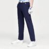 Pantalones largos deportivos de tejido liso para gimnasio, color azul