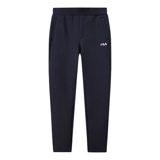 Pantalones rectos informales Pantalones largos de punto deportivo para abrigarse Azul