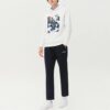Pantalones rectos informales Pantalones largos de punto deportivo para abrigarse Azul
