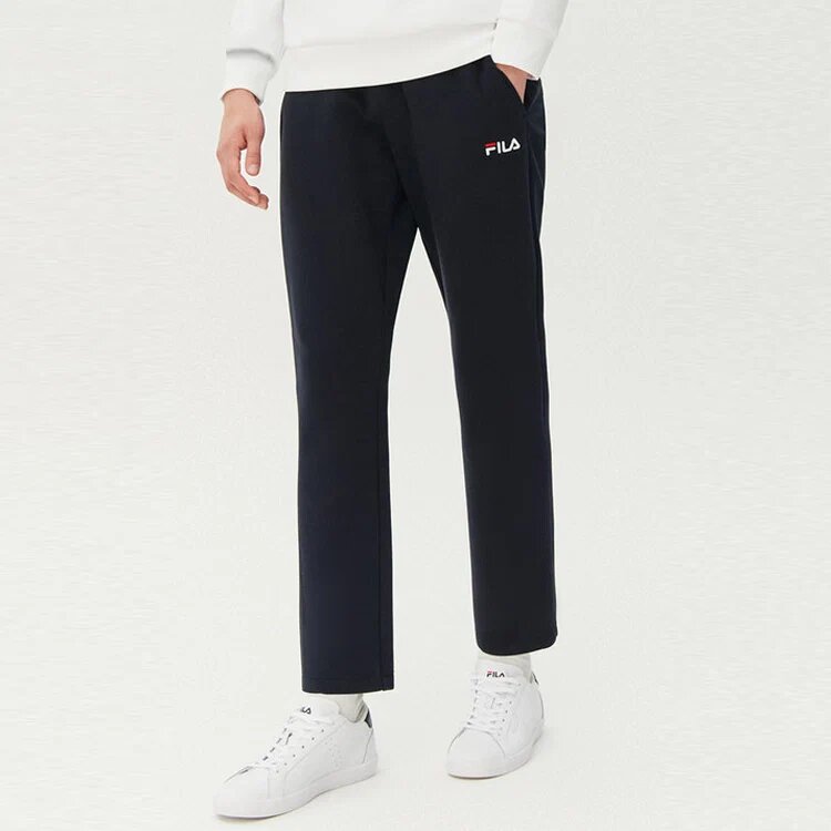 Pantalones rectos informales Pantalones largos de punto deportivo para abrigarse Azul