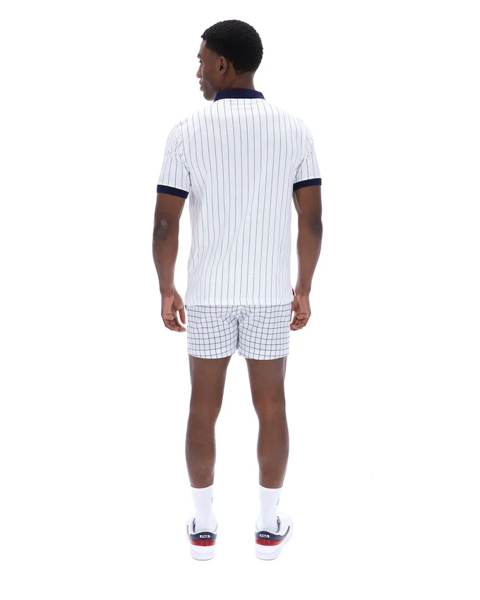 Polo clásico vintage a rayas BB1 blanco
