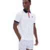 Polo clásico vintage a rayas BB1 blanco