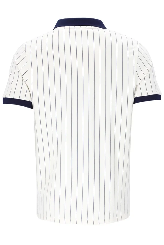 Polo clásico vintage a rayas BB1 blanco