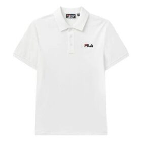 Polo de manga corta con logotipo de abeja bordado, blanco