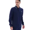 Polo de manga larga con cuello ribeteado «Monte» de Fila Navy