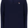 Polo de manga larga con cuello ribeteado «Monte» de Fila Navy